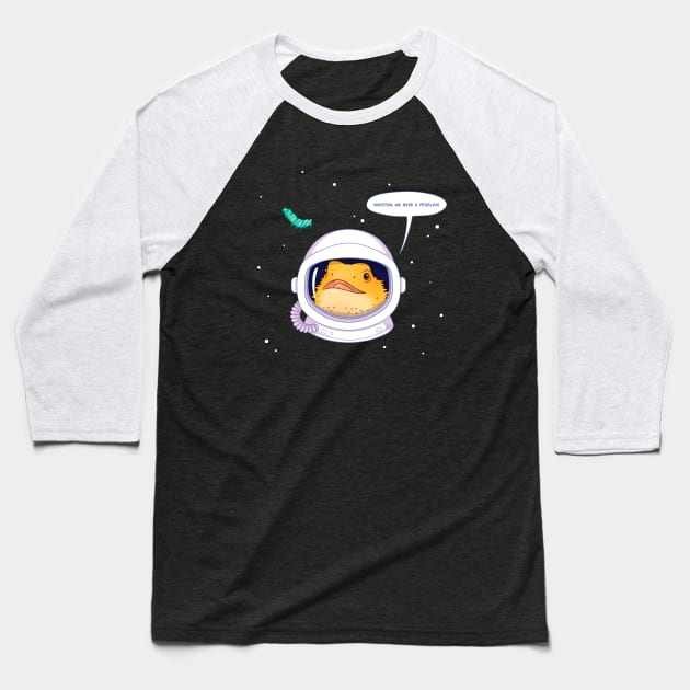 Astronaut Bearded Dragon, Space Theme! Baseball T-Shirt by anacecilia